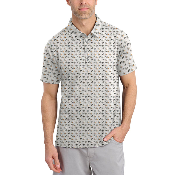 Maxcorners Christmas Golf Shirt, Golf Ball Snowman Shirt, Funny Pattern Golf Shirt For Men