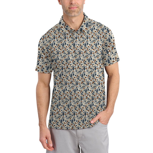 Maxcorners Funny Pattern Golf Shirt For Golfer, Crazy Golf Shirt, Golf Gift For Men