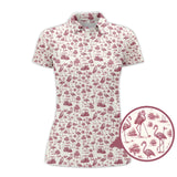 Maxcorners Flamingo Golf Shirt, Funny Pattern Golf Shirt, Crazy Golf Shirt For Golfer