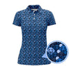 Maxcorners Dachshund Dog Pattern Golf Shirt With Navy Color , Funny Dachshund Golf Shirt For Golfers, Golf Gift For Dog Lover