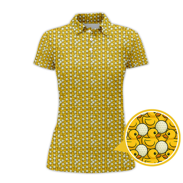 Maxcorners Duck Golf Shirt For Golfer, Funny Pattern Golf Shirt, Crazy Golf Shirt For Men