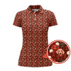 Maxcorners Dachshund Dog Pattern Golf Shirt With Red Color, Golf Gift For Dog Lover, Funny Dachshund Golf Shirt For Golfers