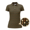 Maxcorners Dog Golf Shirt - Crazy Golf Polos For Men - Doberman Pattern Golf Shirt