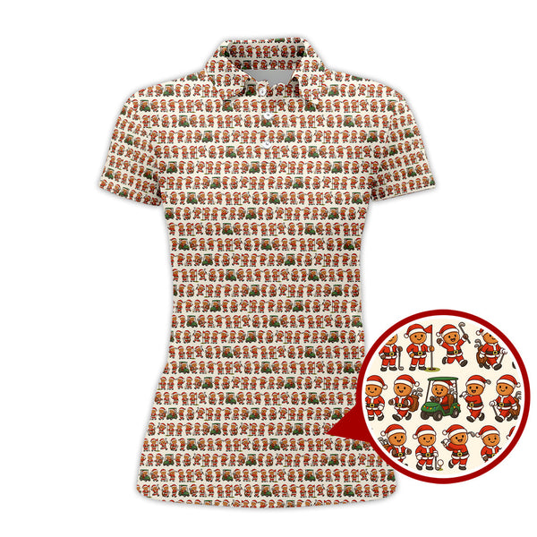 Maxcorners Funny Pattern Golf Shirt For Golfer, Christmas Golf Shirt, Golf Gift For Men