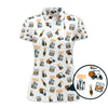 Maxcorners Golf & Whiskey Pattern Golf Polos, Funny Golf Shirt For Men, Crazy Golf Shirts For Golfers