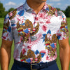 Maxcorners Bigfoot’s Patriotic Flight Golf Polo Shirt