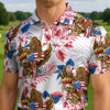 Maxcorners Bigfoot’s Patriotic Flight Golf Polo Shirt