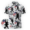 Maxcorners Patriotic Sasquatch Parade Golf Polo Shirt
