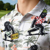 Maxcorners Bigfoot Surfing Party Golf Polo Shirt