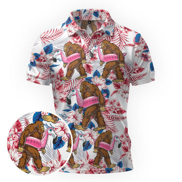 Maxcorners Red, White, Squatch Golf Polo Shirt