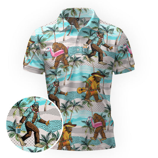 Maxcorners Bigfoot’s Beach Party Golf Polo Shirt