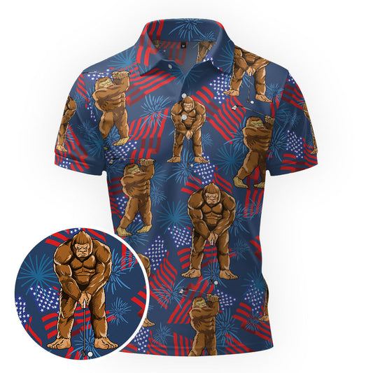 Maxcorners Bigfoot’s Independence Swing Golf Polo Shirt