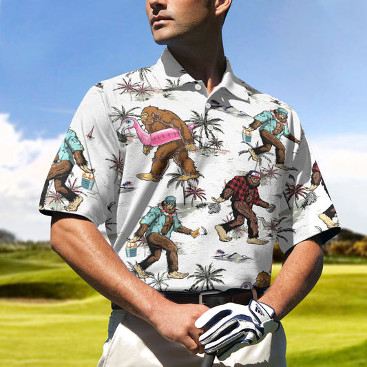 Maxcorners Bigfoots Beach Party Golf Polo Shirt