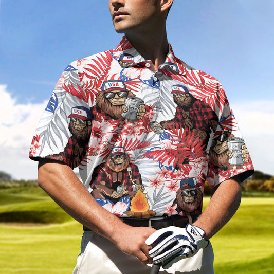 Maxcorners Bigfoots Camp and Chill Golf Polo Shirt