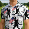 Maxcorners Patriotic Sasquatch Parade Golf Polo Shirt