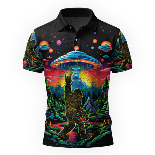 Maxcorners Sasquatch Signal Detected Golf Polo Shirt