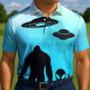 Maxcorners Sasquatch Alien Summit Golf Polo Shirt