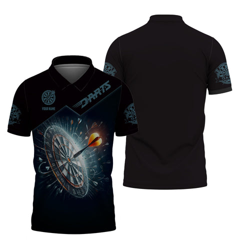 MaxCorners Darts Gamer Customized Name 3D Polo Shirt For Men