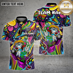 Maxcorners Billiards Shirt  Clown Cartoon In Secret Box Multioptions Personalized Name, Team Name Unisex 3D Shirt