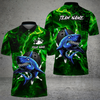 Maxcorners Bowling Shirt Shark Bowling Ball Storm Multi Options Personalized Name, Team Name 3D Shirt