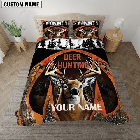 Maxcorners Custom Name Deer Hunting Bedding Set 3D All Over Printed