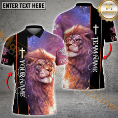 Maxcorners Lion Galaxy Faith Darts Personalized Name, Team Name 3D Shirt