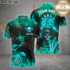 Maxcorners Fire Darts Skull Customized Name 3D Shirt (4 Colors)