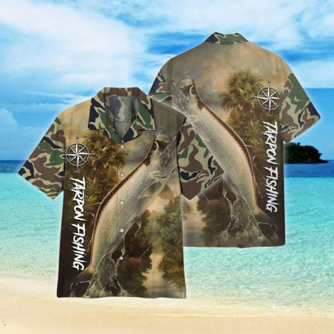 Maxcorner Tarpon Fishing Hawaiian Shirt