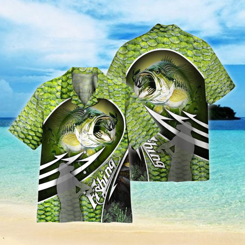 Maxcorner Green Fishing Hawaiian Shirt – For Men And Women