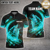 Maxcorners Darts Howling Wolf Fire Flame Splash Multi Options Personalized Name, Team Name Unisex 3D Shirt (4 Colors)