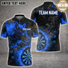 Maxcorners Darts Flame Wolf Silhouette Smoke Multi Options Personalized Name, Team Name Unisex 3D Shirt (4 Colors)