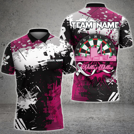 Maxcorners Darts Abstract Splash Multicolor Options Personalized Name, Team Name 3D Shirt For M Dow