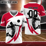Maxcorners Volleyball Custom Yourname V-neck T-Shirt