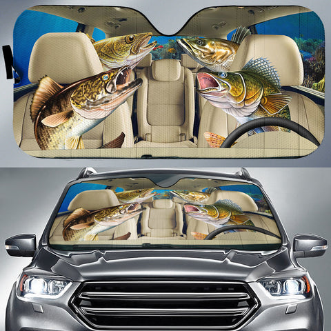 Maxcorners Walleye Fishing Family Car Auto Sun Shade