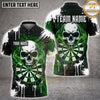 Maxcorners Darts Skull Smoke Flame Dartboard Splatter Brush Multi Options Personalized Name, Team Name Unisex 3D Shirt (5 Colors)