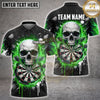 Maxcorners Darts Cracked Skull Lightning Energy Dartboard Stone Shatter Multi Options Personalized Name, Team Name Unisex 3D Shirt (5 Colors)