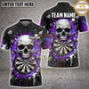 Maxcorners Darts Cracked Skull Lightning Energy Dartboard Stone Shatter Multi Options Personalized Name, Team Name Unisex 3D Shirt (5 Colors)