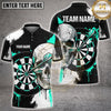 Maxcorners Darts Low Poly Cracked Skull Dartboard Contrast Multi Options Personalized Name, Team Name Unisex 3D Shirt (5 Colors)