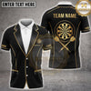 Maxcorners Darts Black Suit Blazer Trim Dartboard Badge Multi Options Personalized Name, Team Name Unisex 3D Shirt (5 Colors)