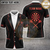 Maxcorners Darts Black Suit Blazer Trim Dartboard Badge Multi Options Personalized Name, Team Name Unisex 3D Shirt (5 Colors)