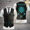 Maxcorners Darts Tuxedo Vest Black Tie Pocket Chain Dartboard Multi Options Personalized Name, Team Name Unisex 3D Shirt (5 Colors)