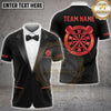 Maxcorners Darts Classic Tuxedo Suit Bow Tie Dartboard Badge Multi Options Personalized Name, Team Name Unisex 3D Shirt (5 Colors)