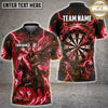 Maxcorners Darts Grim Reaper Skeleton Rider Fire Flames Lightning Dartboard Multi Options Personalized Name, Team Name Unisex 3D Shirt (4 Colors)