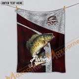 Maxcorners Custom Name Crappie Fishing Red Blanket