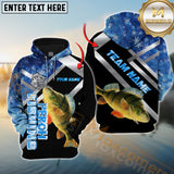 Maxcorners Perch Fishing Blue Smoke Pattern Pro Sport Jersey Personalized Name And Team Name Ice Fishing Hoodie Shirt