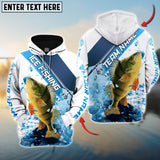 Maxcorners Perch Fishing Rod Blue Pattern Pro Sport Jersey Personalized Name And Team Name Ice Fishing Hoodie Shirt