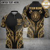 Maxcorners Darts Polo Shirt Lion Dartboard Crossed Darts Design Multi Options Personalized Name, Team Name Unisex 3D Shirt (6 Colors)
