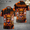Maxcorners Bowling Shirt Angry Bear & Bunny Neon Design Multi Options Personalized Name, Team Name Unisex 3D Shirt (4 Colors)