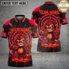 Maxcorners Bowling Shirt Blue Crystal Monkey Darts Design Multi Options Personalized Name, Team Name Unisex 3D Shirt