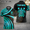 Maxcorners Darts Polo Shirt Turtle Dartboard Crossed Darts Design Multi Options Personalized Name, Team Name Unisex 3D Shirt (6 Colors)